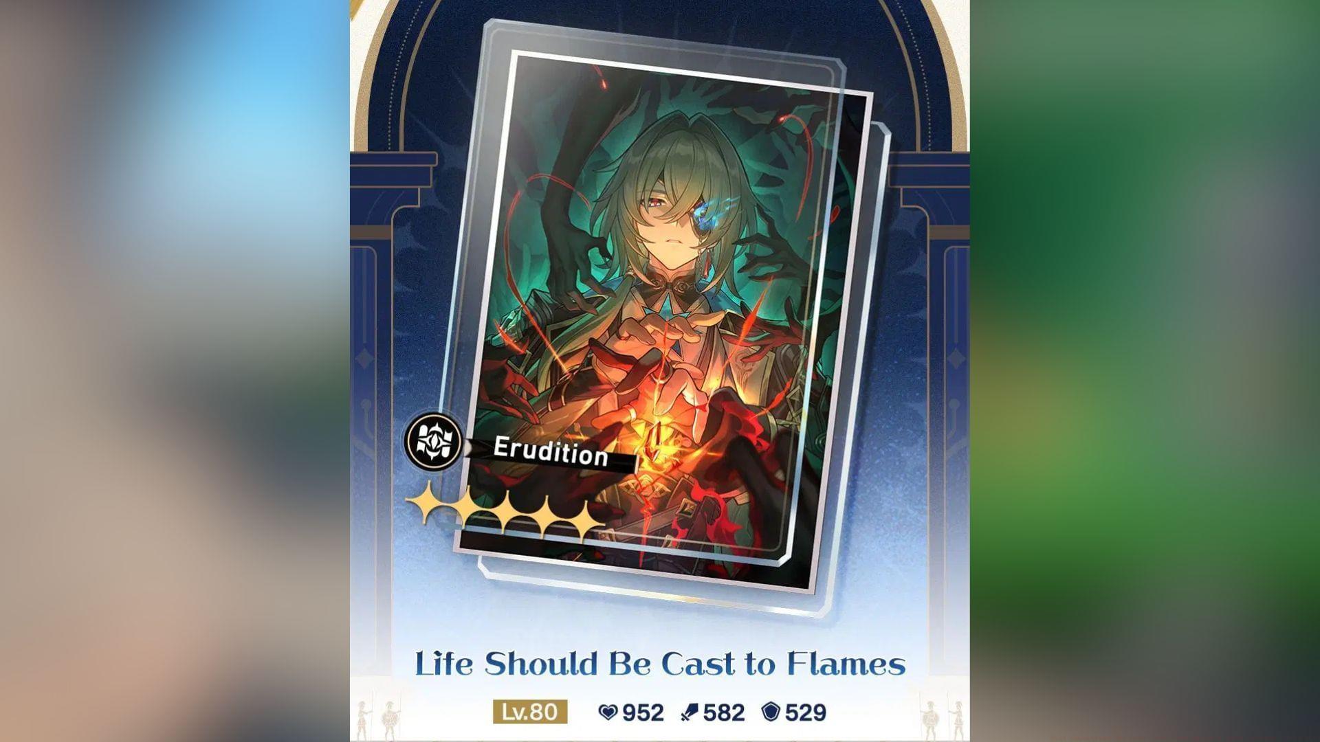 Life Should Be Cast to Flames in Honkai Star Rail (Image via HoYoverse)