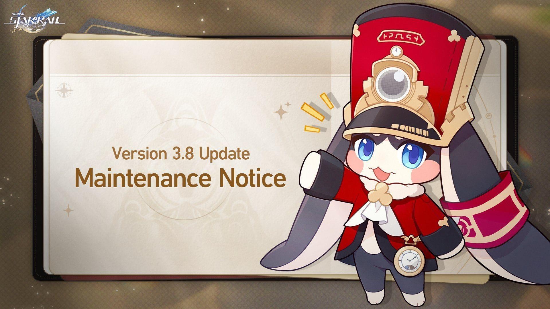 We take a look at Honkai Star Rail 3.8 maintenance schedule and server downtime (Image via HoYoverse)