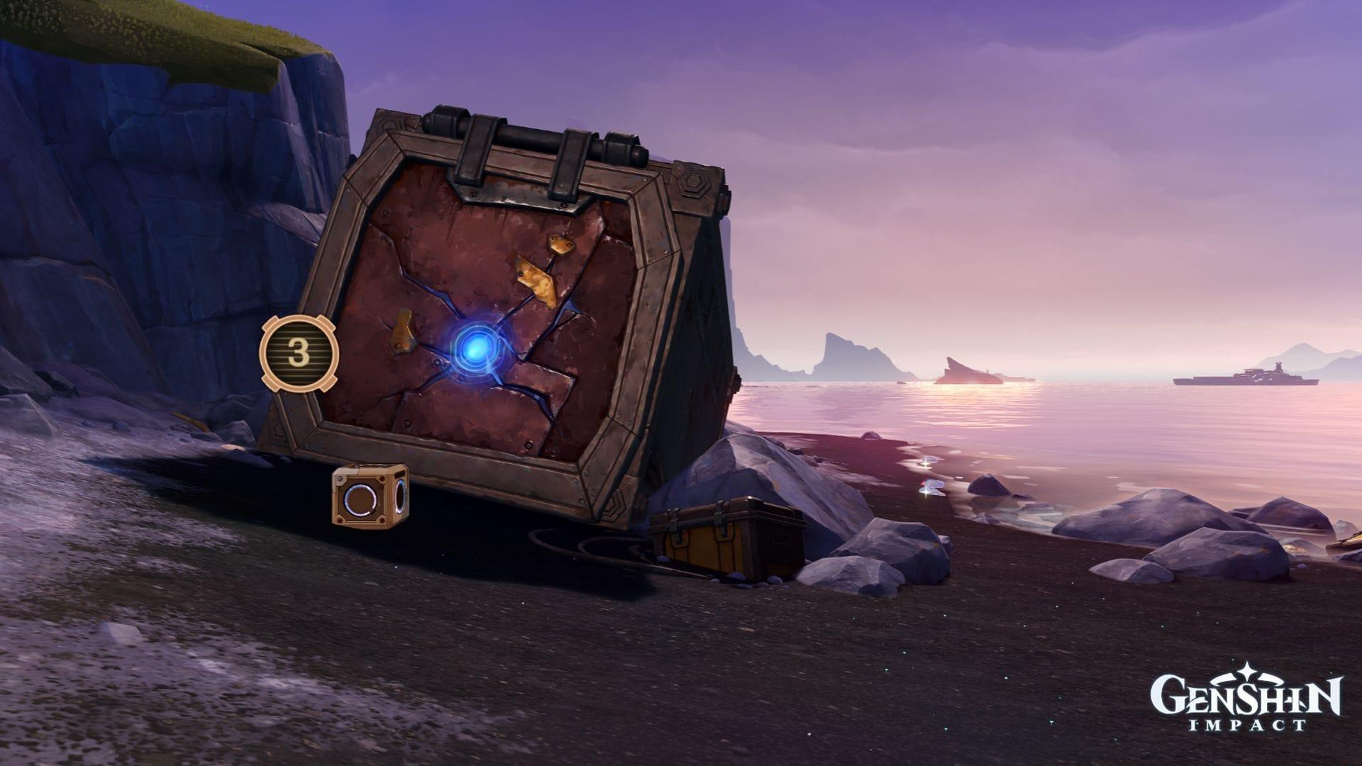 Guide on solving the Starsand Shoal Exquisite Chest puzzle in Genshin Impact (Image via Sportskeeda Gaming/HoYoverse)