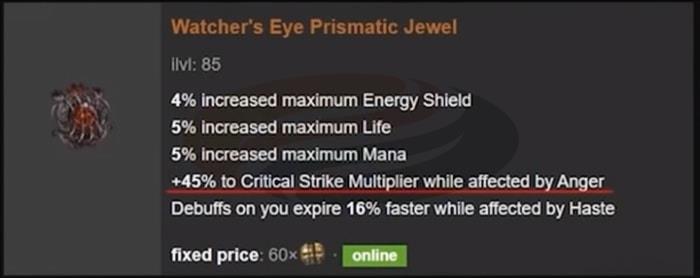 Fire Flicker Strike Build Ascendant Scion watcher's eye 