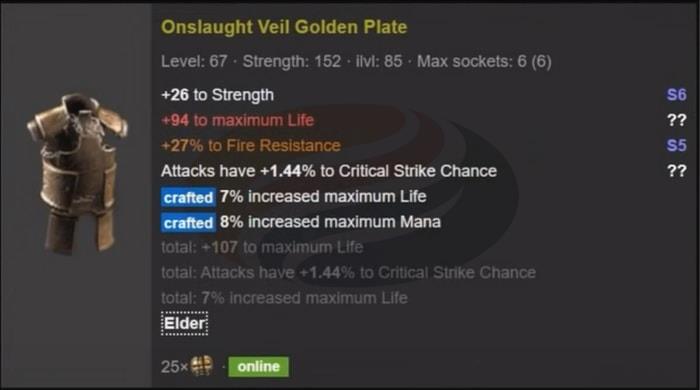 Fire Wild Strike Build Berserker Marauder rare body armour