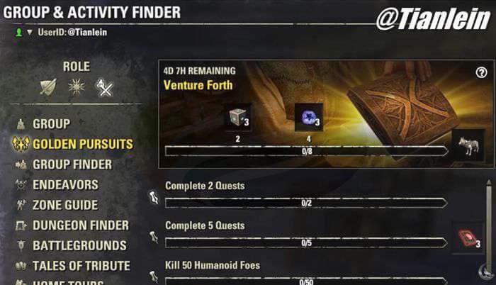 Golden Pursuits Activites