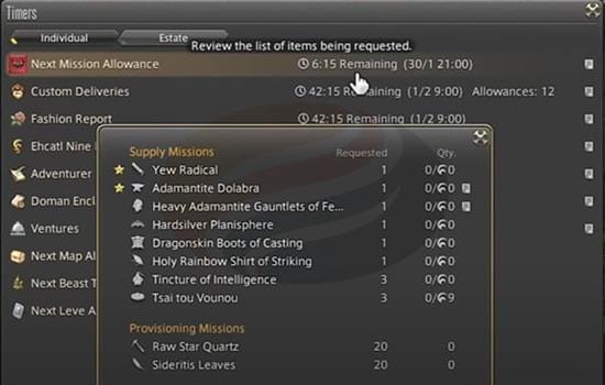 Grand Company Turn-ins