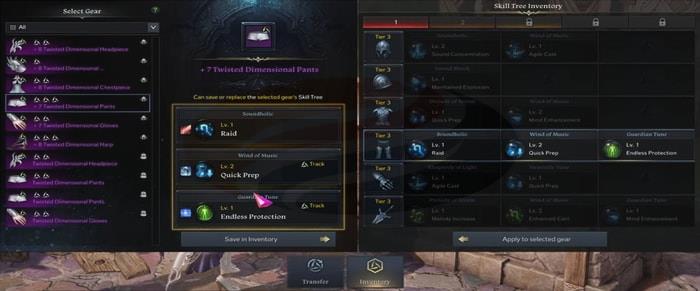 Lost Ark Save Tripods to the Same Gear Slot 