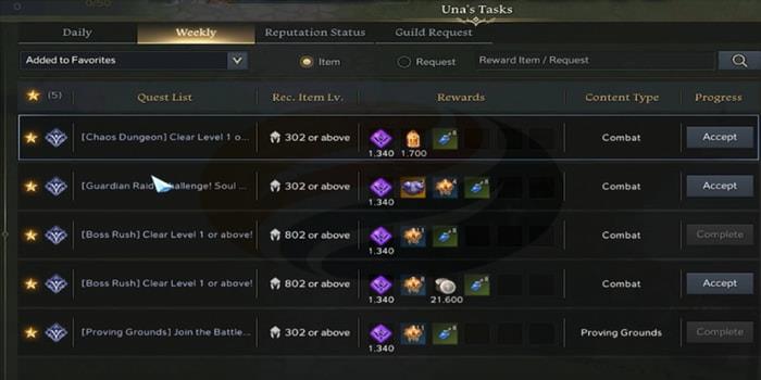 Lost Ark Weekly Content