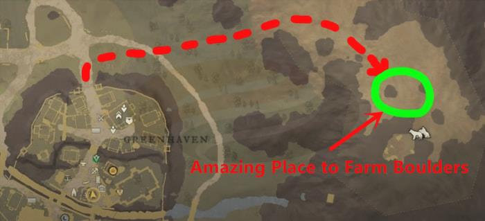 New World  Amazing Place to Farm Boulders