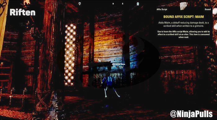 The free script location in the Riften Mages Guild