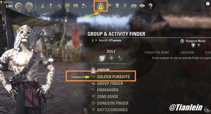 The Group and Activity Finder will have a gold color if a Golden Pursuit is active