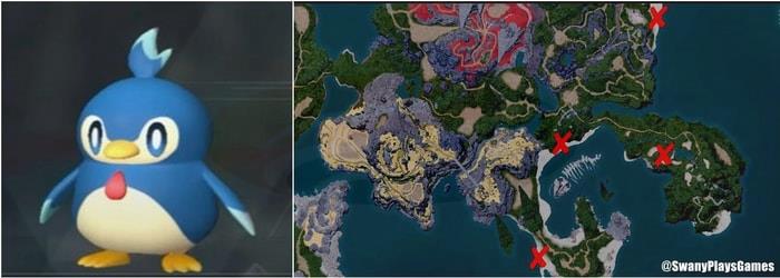 The Pengullet Spawn Locations