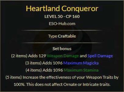 The 5 Best Crafted PvP Sets in ESO – Blackwood pic 11 Heartland Conqueror