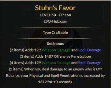 The 5 Best Crafted PvP Sets in ESO – Blackwood pic 13 Stuhn's Favor