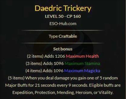 The 5 Best Crafted PvP Sets in ESO – Blackwood pic 14 Daedric Trickery