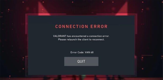 How to Fix VAN 68 Error in Valorant